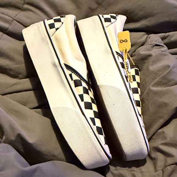 Vans Black and White Checkerboard Slip-Ons - Picture 4 of 5